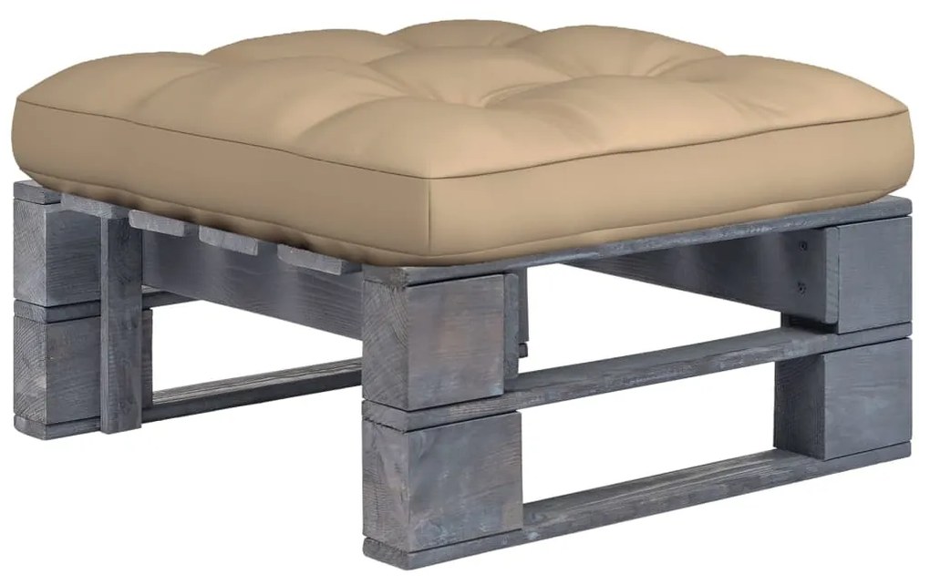 Ottomana Da Giardino Pallet İn Legno Di Pino Impregnato Grigio /