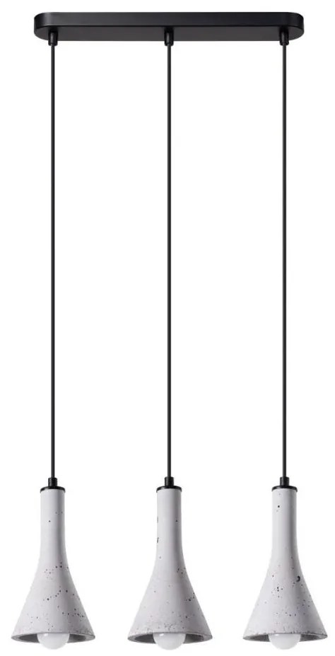 Sollux SL.1225 - Lampadario a sospensione con filo REA 3xE14/12W/230V calcestruzzo