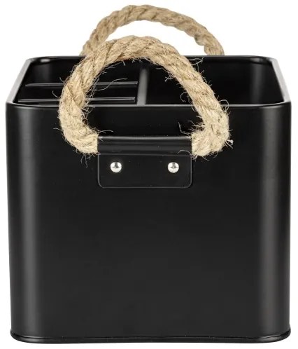WENKO 24328100 - Contenitore GARA 19x13 cm nero