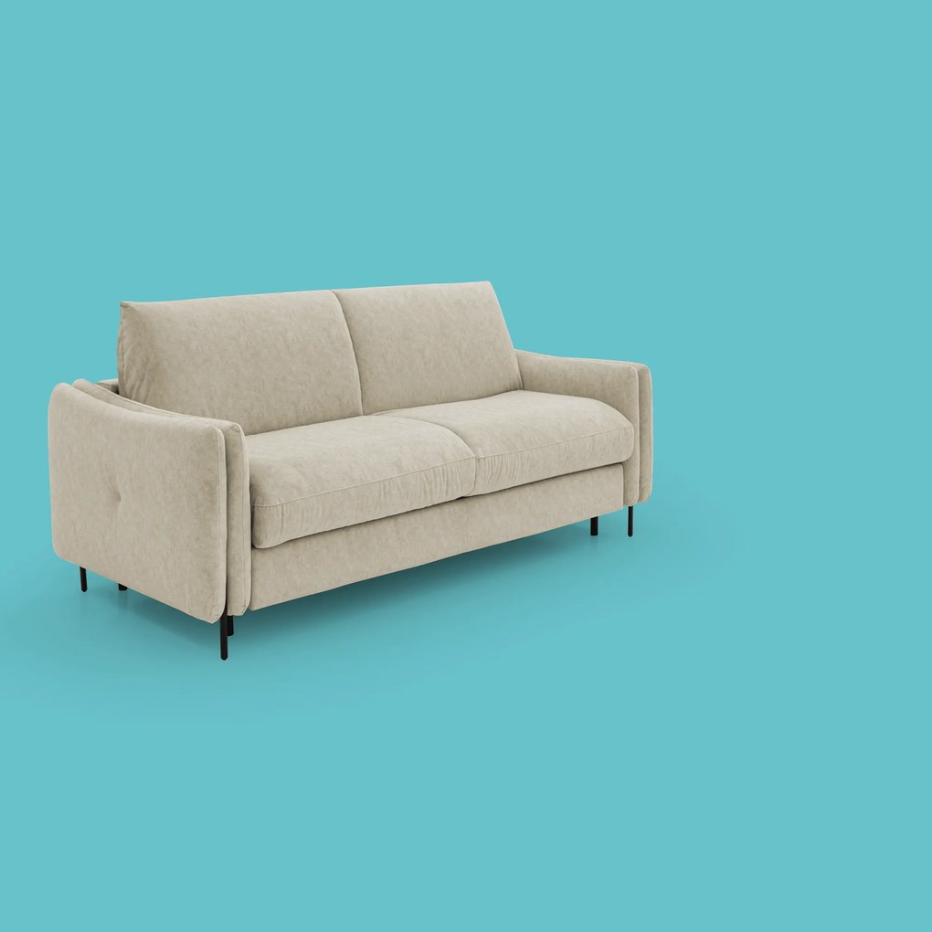 Gregory Divano letto con materasso h18 cm in microfibra effetto velluto impermeabile T09