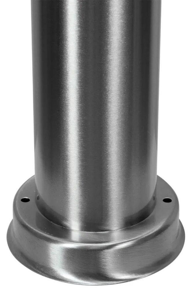 Paletto da giardino con Doppia Presa Corrente 80cm Acciaio Inox E27 Colore Inox