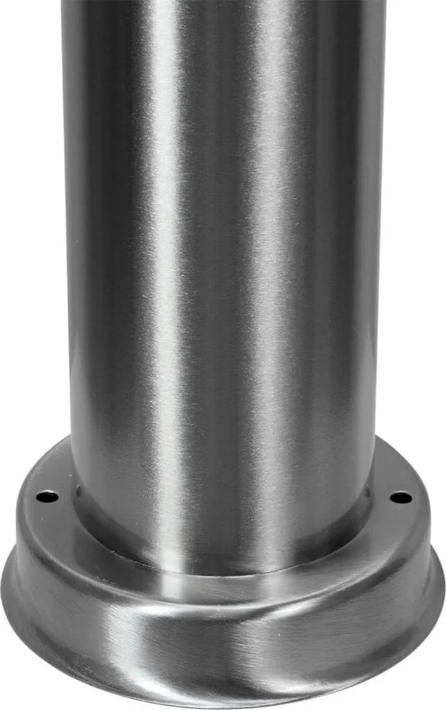 Paletto da giardino con Doppia Presa Corrente 80cm Acciaio Inox E27