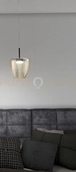 Sospensione 1 luce attacco gx53 con cavo cm 250 con vetro 1236 gran...