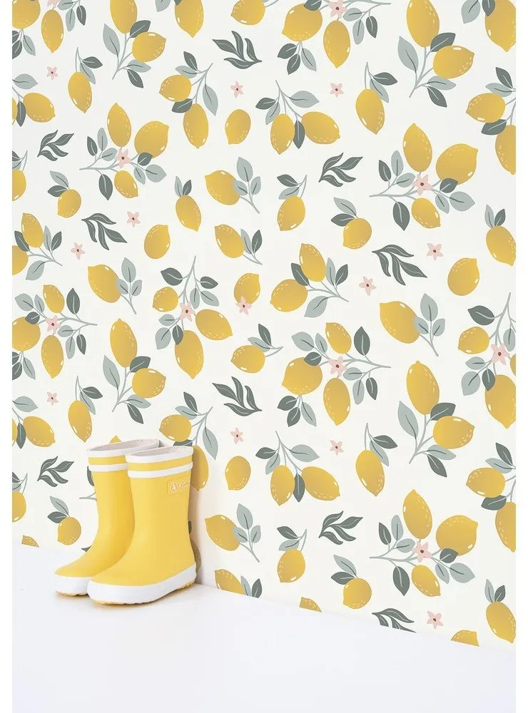 Carta da parati per bambini 10 m x 50 cm Lemons - Lilipinso