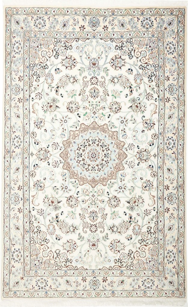Nain Tappeto 210x130 Beige (Iran) Annodato A Mano