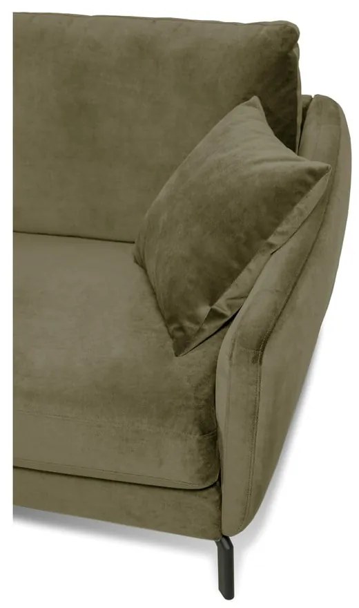 Divano angolare in velluto verde (angolo sinistro) Magic - Scandic