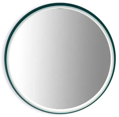 Specchio con illuminazione integrata completo di faretto bagno tondo L 70 x H 70 x P 5 cm