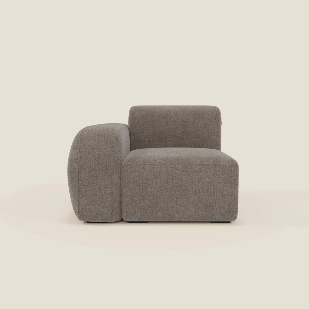 BonBon modulo terminale 105 cm sinistro o destro - tessuto smacchiabile T23 talpa