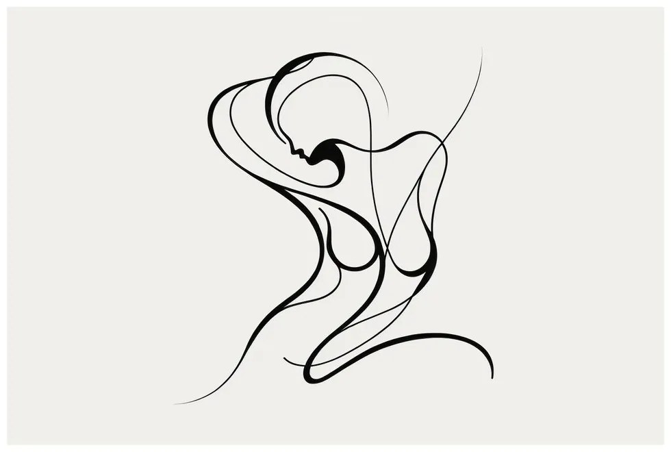 Quadro su tela – Linea delicata del corpo femminile