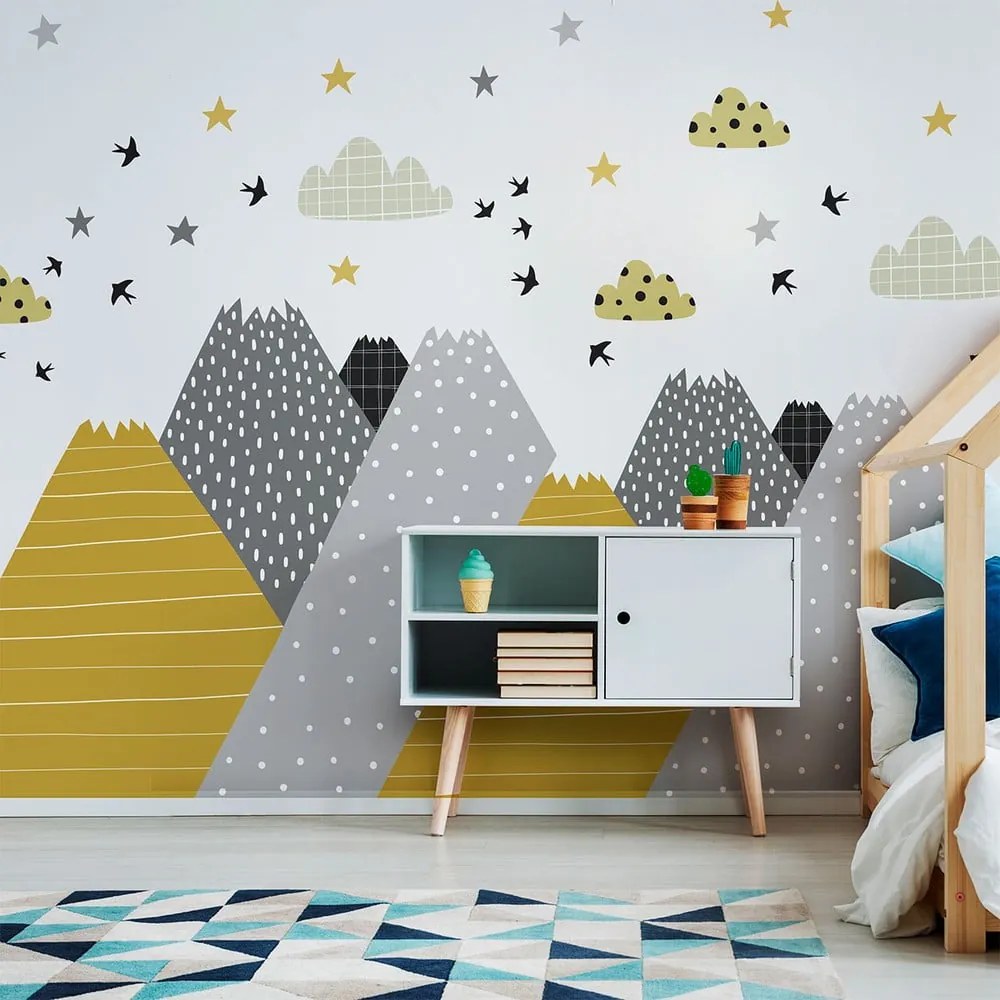 Adesivo murale Bambino gigante Adesivo montagne scandinave Henrika - Ambiance
