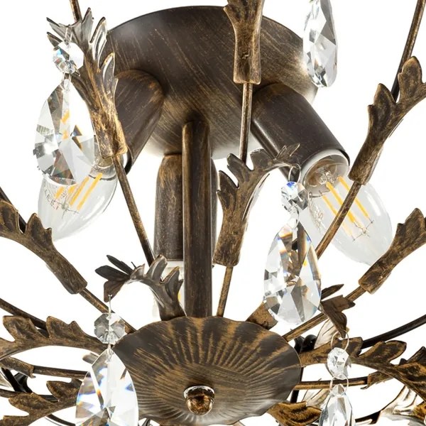 ONLI - Plafoniera TERESA 3xE14/6W/230V bronzo