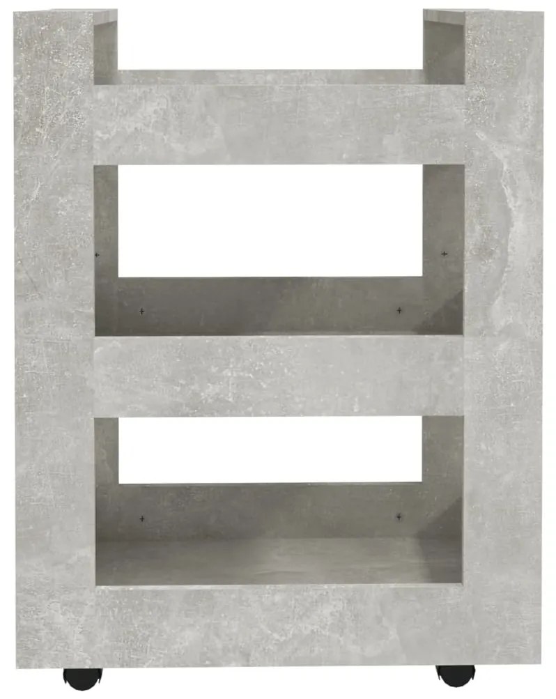 Carrello da cucina grigio cemento 60x45x80 cm legno multistrato