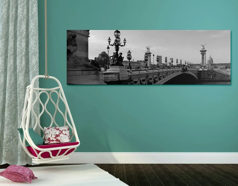 Quadro su tela – Ponte Alessandro III a Parigi in bianco e nero