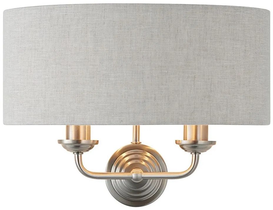 Endon 94403 - Applique HIGHCLERE 2xE14/40W/230V grigio/cromo opaco