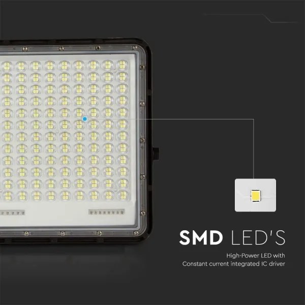 LED Proiettore solare da esterno LED/30W/3,2V 6400K nero + +TC