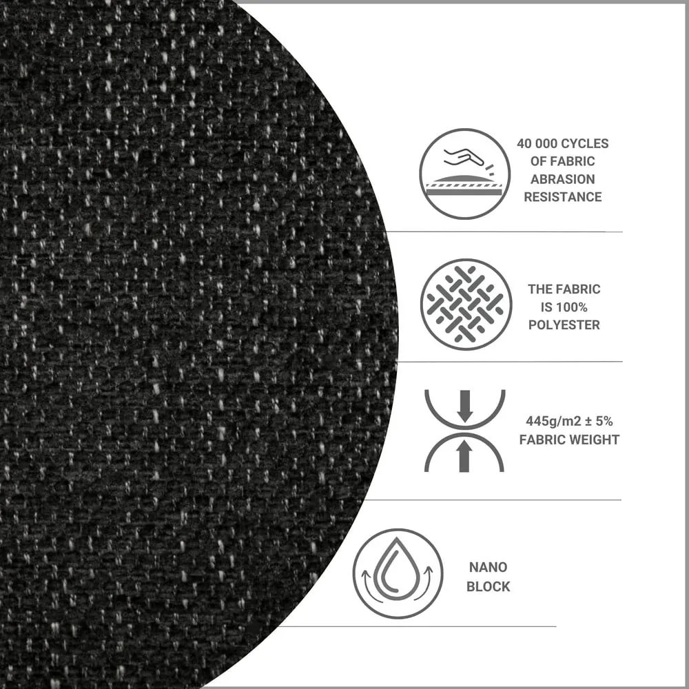 Letto boxspring nero con contenitore 140x200 cm Melba - Maison de Rêve