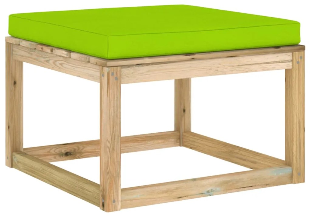 Set Divani da Giardino 11 pz e Cuscini Legno di Pino Impregnato