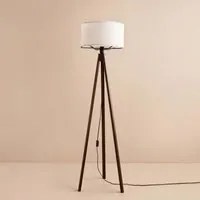 Lampada da terra con paralume bianco 140 cm Ayd