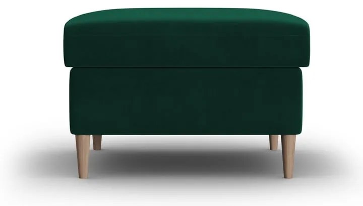 Poggiapiedi verde con rivestimento in velluto Kyoto – Cosmopolitan Design