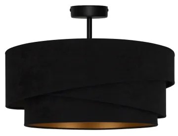 Duolla - Lampadario a plafone KOBO 1xE27/15W/230V diametro 45 cm nero