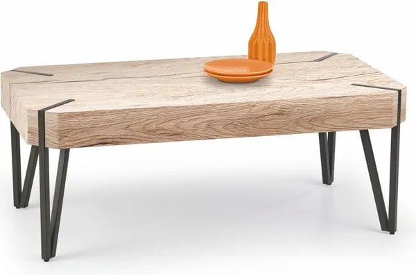 Tavolino da caffè Emily in rovere - L 110 x L 60 x H 42 cm
