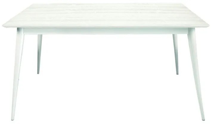 Tavolo SOFFIANO in abete spazzolato bianco allungabile 140&#215;85 cm &#8211; 190&#215;85 cm