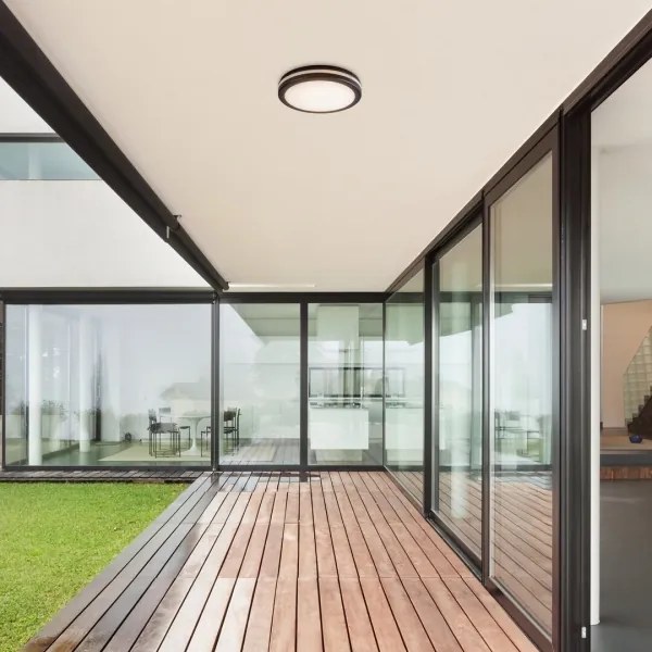 Rabalux 77035 - Plafoniera da bagno a LED INDRE LED/28W/230V IP54 nera