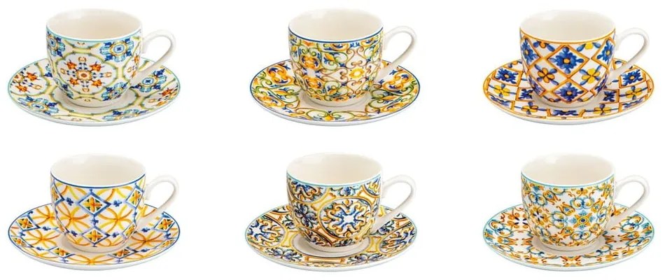 Set di 6 tazze con piattini Medicea - Brandani