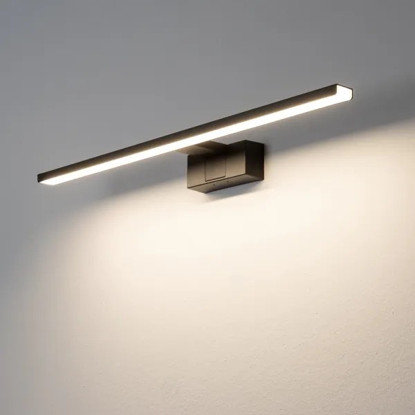 Aigostar - Illuminazione per specchio da bagno LED/12W/230V 4000K 60 cm IP44 nero