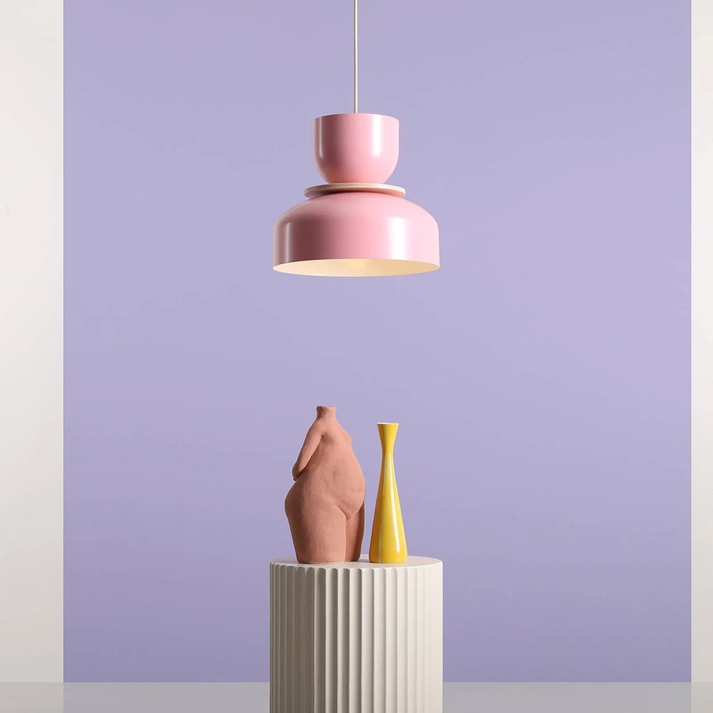 ALDEX Lampada a sospensione Uto, rosa, paralume in metallo, 30 cm