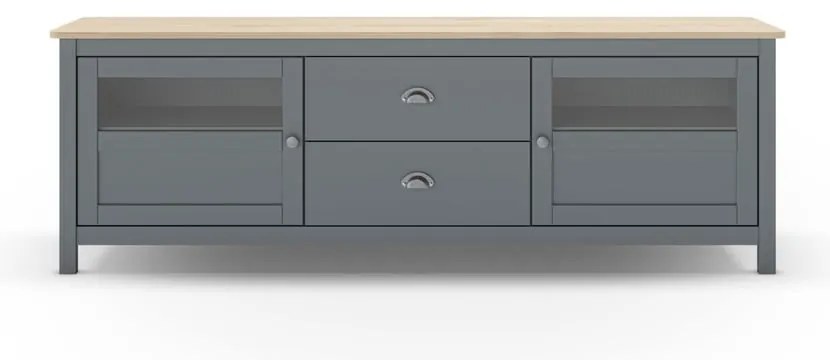 Mobile TV verde polveroso in pino massiccio 180x59x40 cm Misti – Marckeric