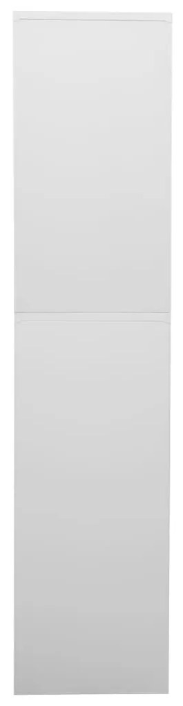 Armadio per ufficio grigio chiaro 90x40x180 cm in acciaio