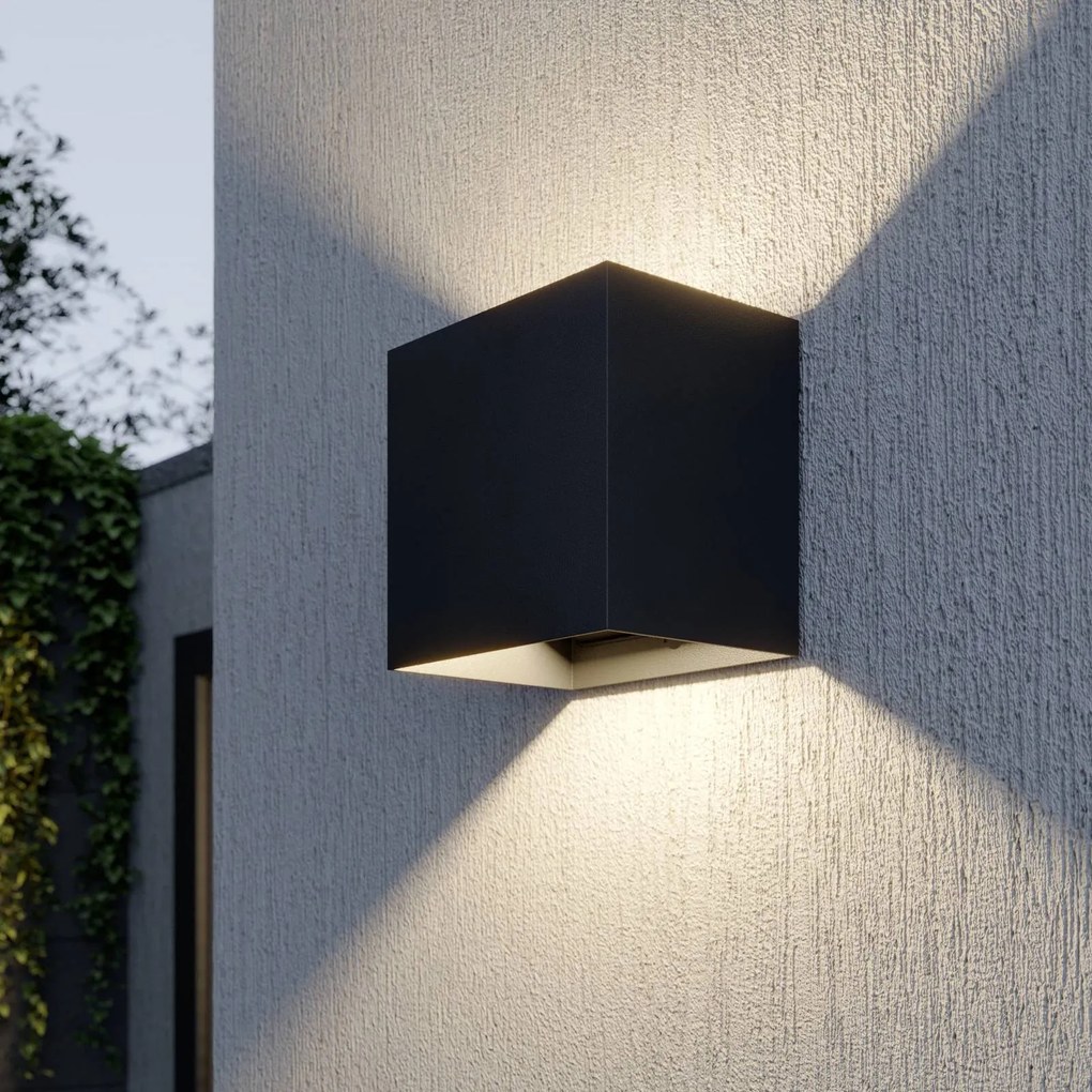 Applique da esterni a LED Evie Lucande, Alluminio / Grigio / Zincato, Alluminio, Moderno, Applique LED da esterni