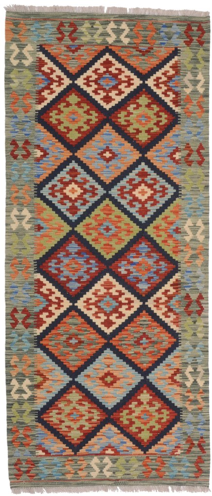 Kilim Tappeto 200 x 80 (Afghanistan) Tessuto A Mano