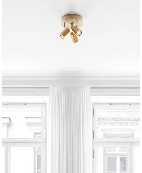 ByRydens 4200710-6501 - Faretto CORRECT 3xGU10/7W/230V dorato Ø 20 cm