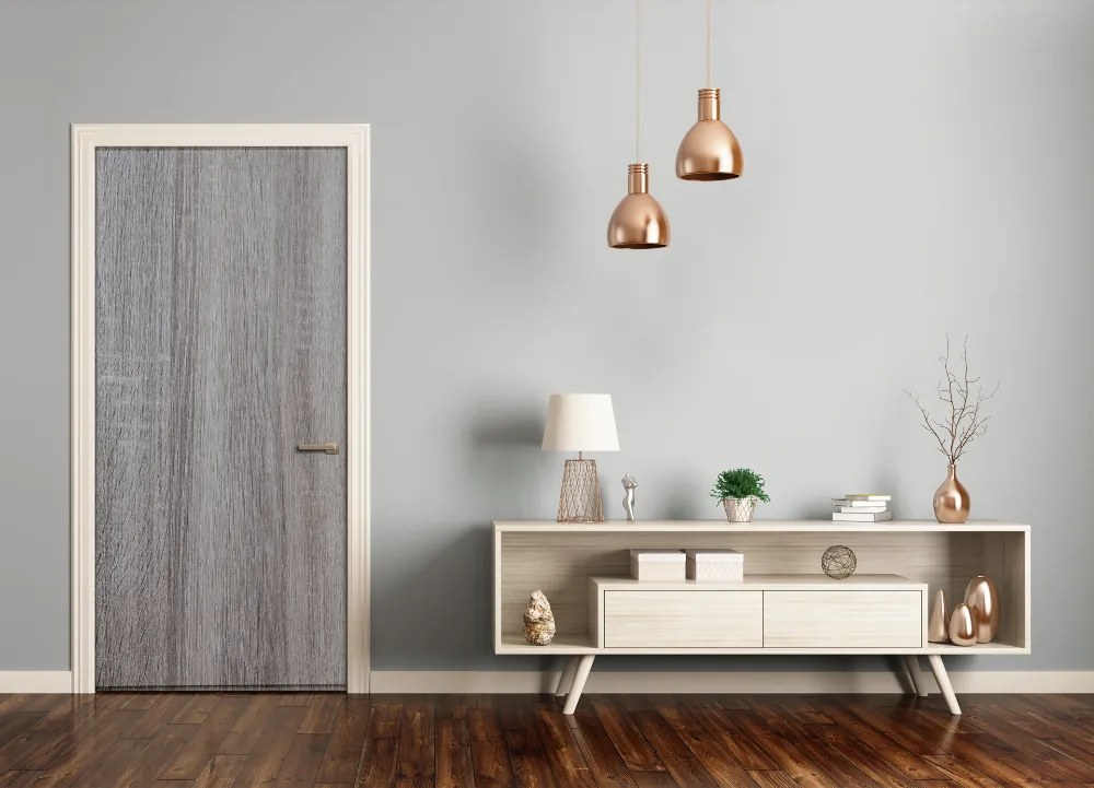 Adesivo per porta Casa in legno 95x205 cm