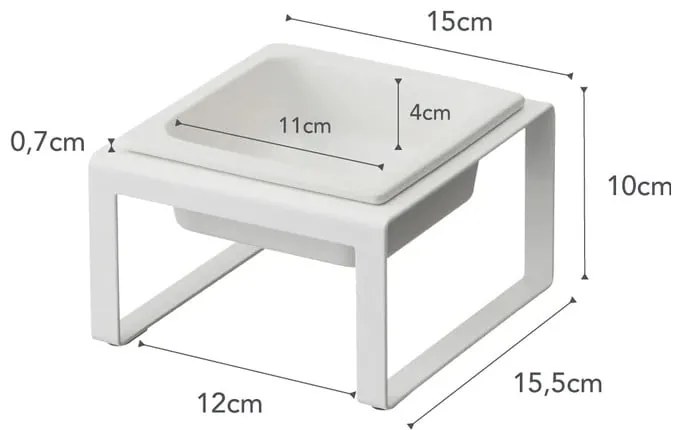 Ciotola in ceramica con base per animali domestici Tower - YAMAZAKI