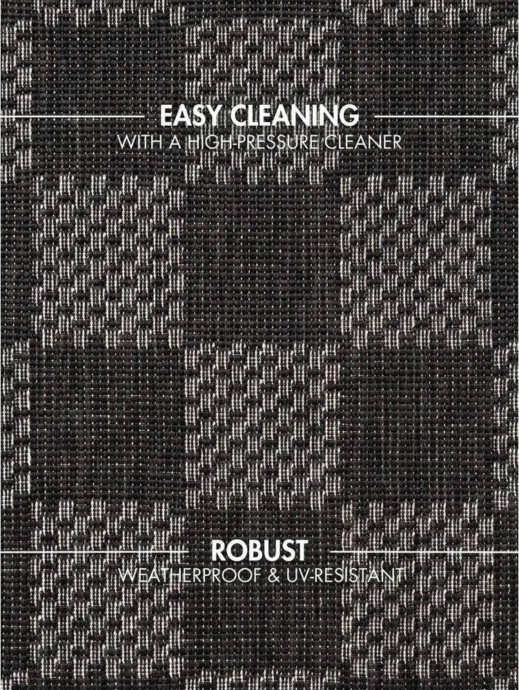 Tappeto da interno/esterno nero/color crema 160x230 cm Haringey Dorothy – Ted Baker