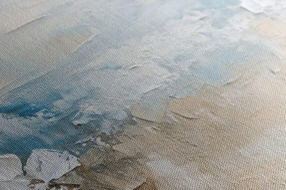 Quadro su tela – Imitazione di pittura a olio di spiaggia e cielo