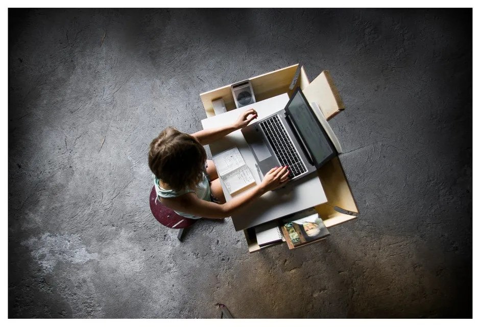 Scrivania bianca con 1 cassetto Scrivania My Writing - EMKO