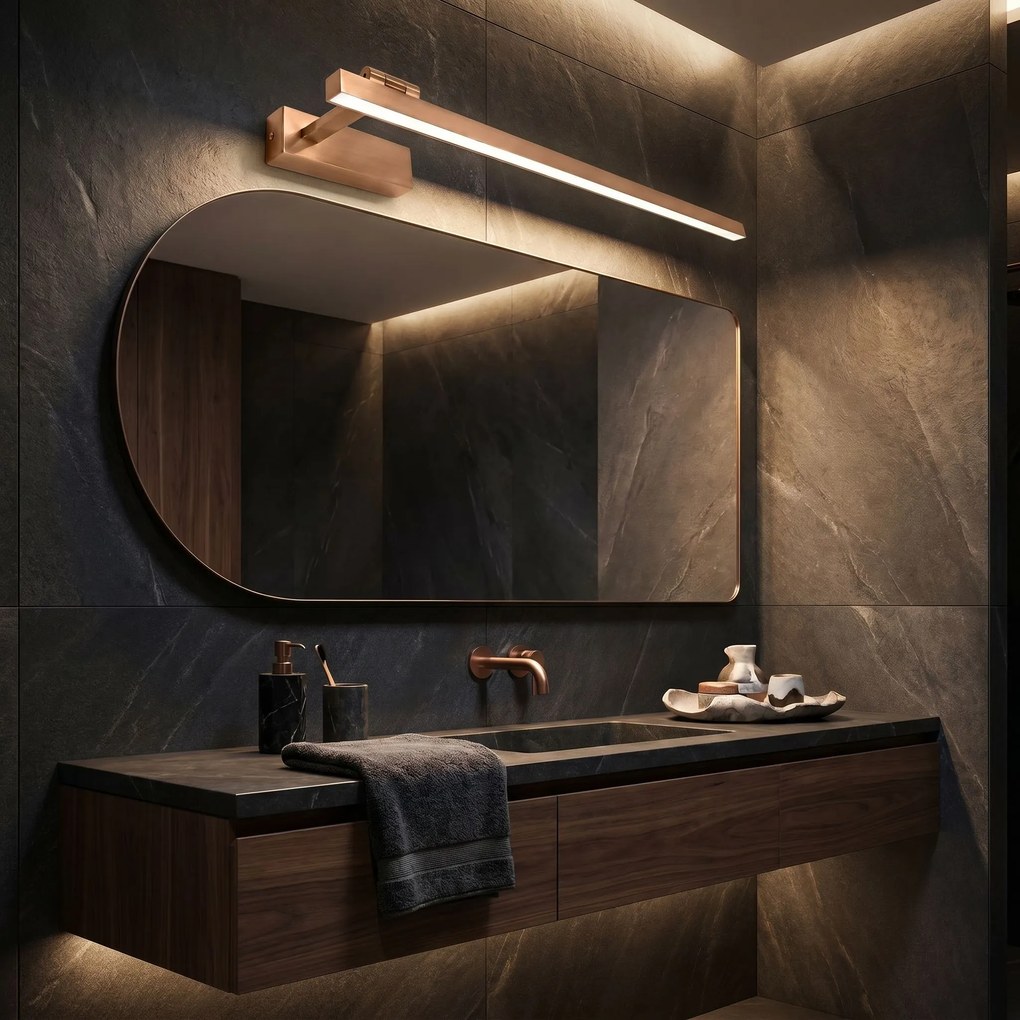 Applique da bagno LED SWE039-1W 80cm BRUSH COPPER