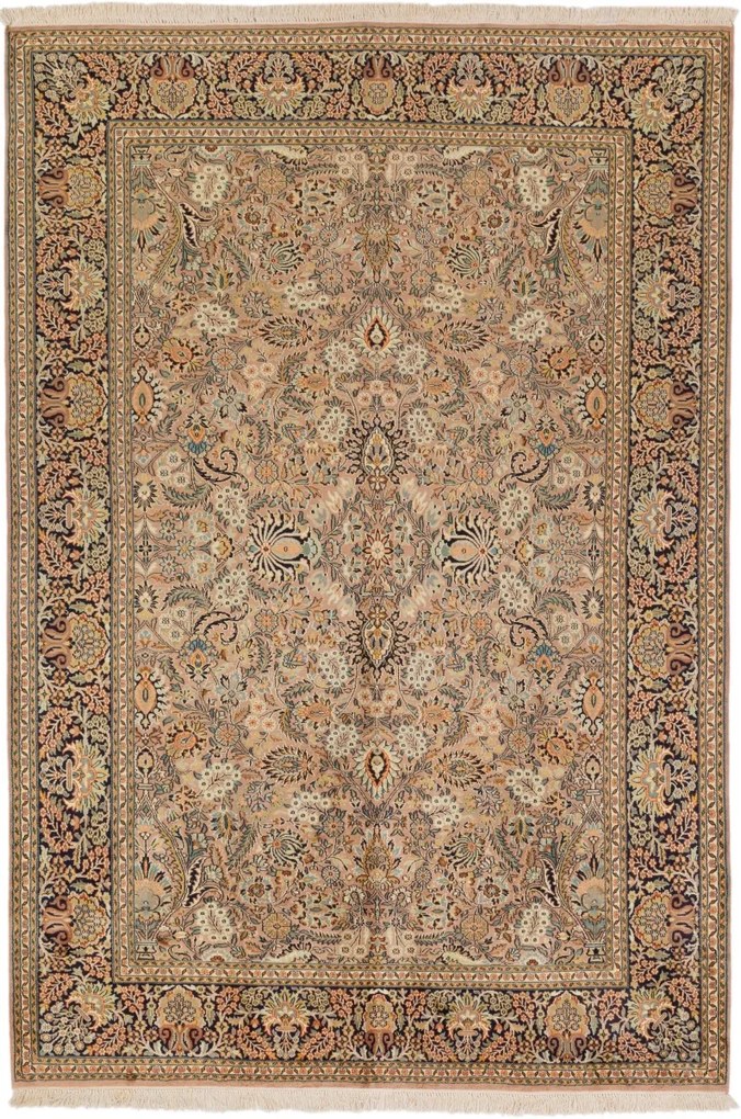 Cashmere Silk Tappeto 280 x 190 (Indian) Annodato A Mano