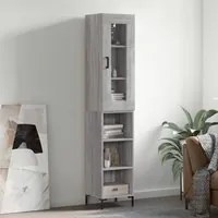 Credenza Grigio Sonoma 34,5x34x180 cm in Legno Multistrato 3199367