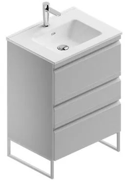 Mobile sottolavabo e lavabo Pull artico in mdf L 60 x H 56 x P 46 cm 1 vasca 3 cassetti