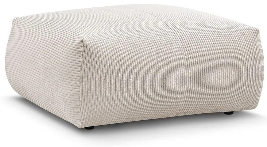 Poggiapiedi color crema con rivestimento in velluto a coste Voltaire – Bobochic Paris