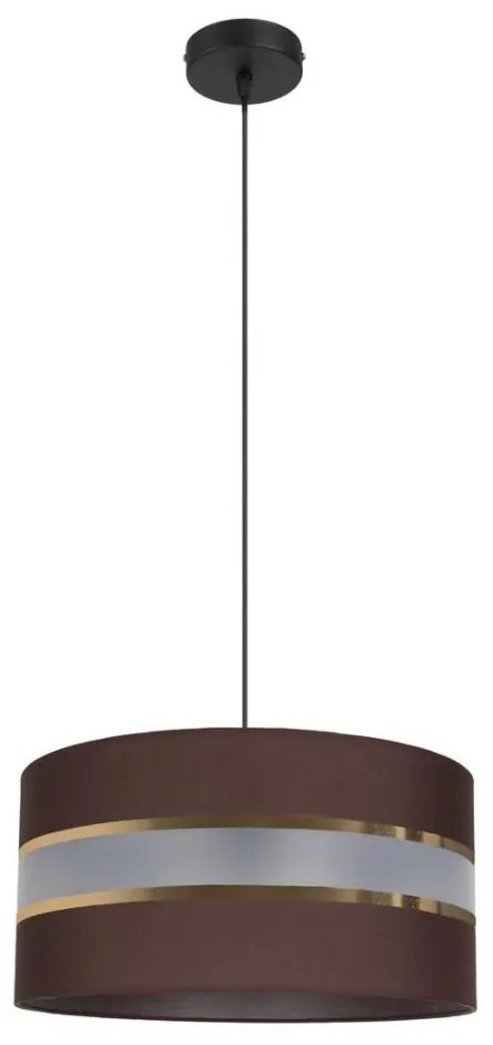 Lampadario su corda  CORAL 1xE27/60W/230V d. 40 cm marrone