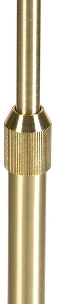 Lampada da terra regolabile oro con paralume marrone chiaro 50 cm - Parte