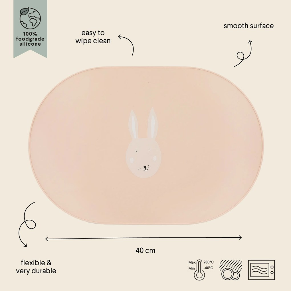 Sottopiatto in silicone Mrs. Rabbit