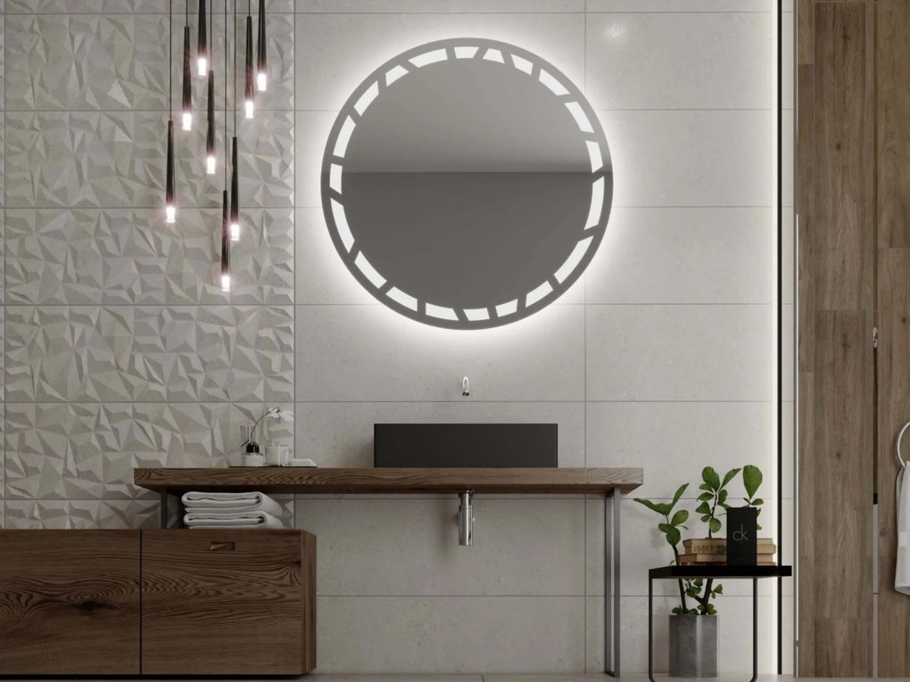 Specchio rotondo con illuminazione LED C8
