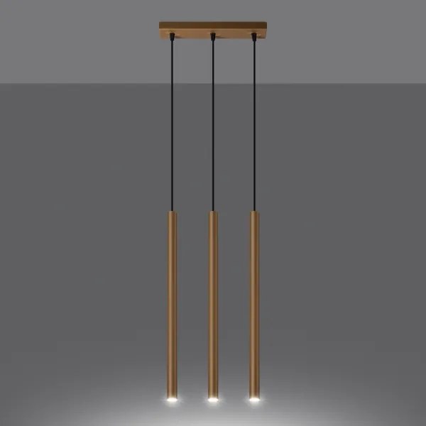 Sollux SL.1171 - Lampadario a sospensione con filo PASTELO 3xG9/8W/230V oro